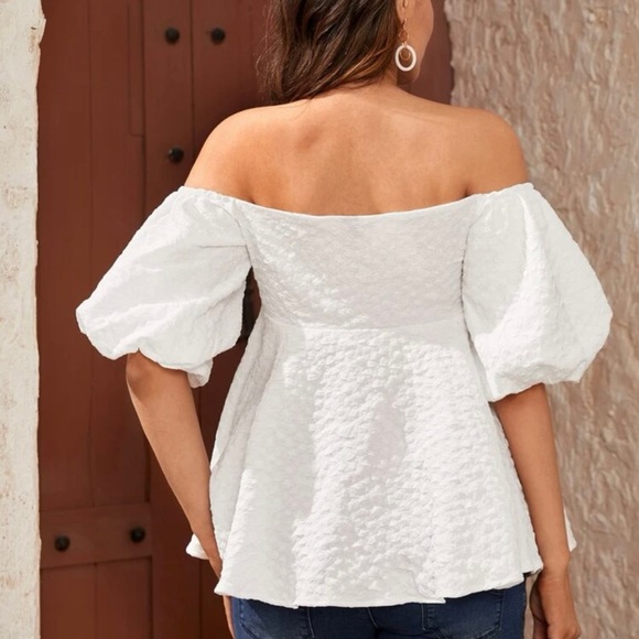 SHEIN maternity off shoulder peplum top - Picture 3 of 6